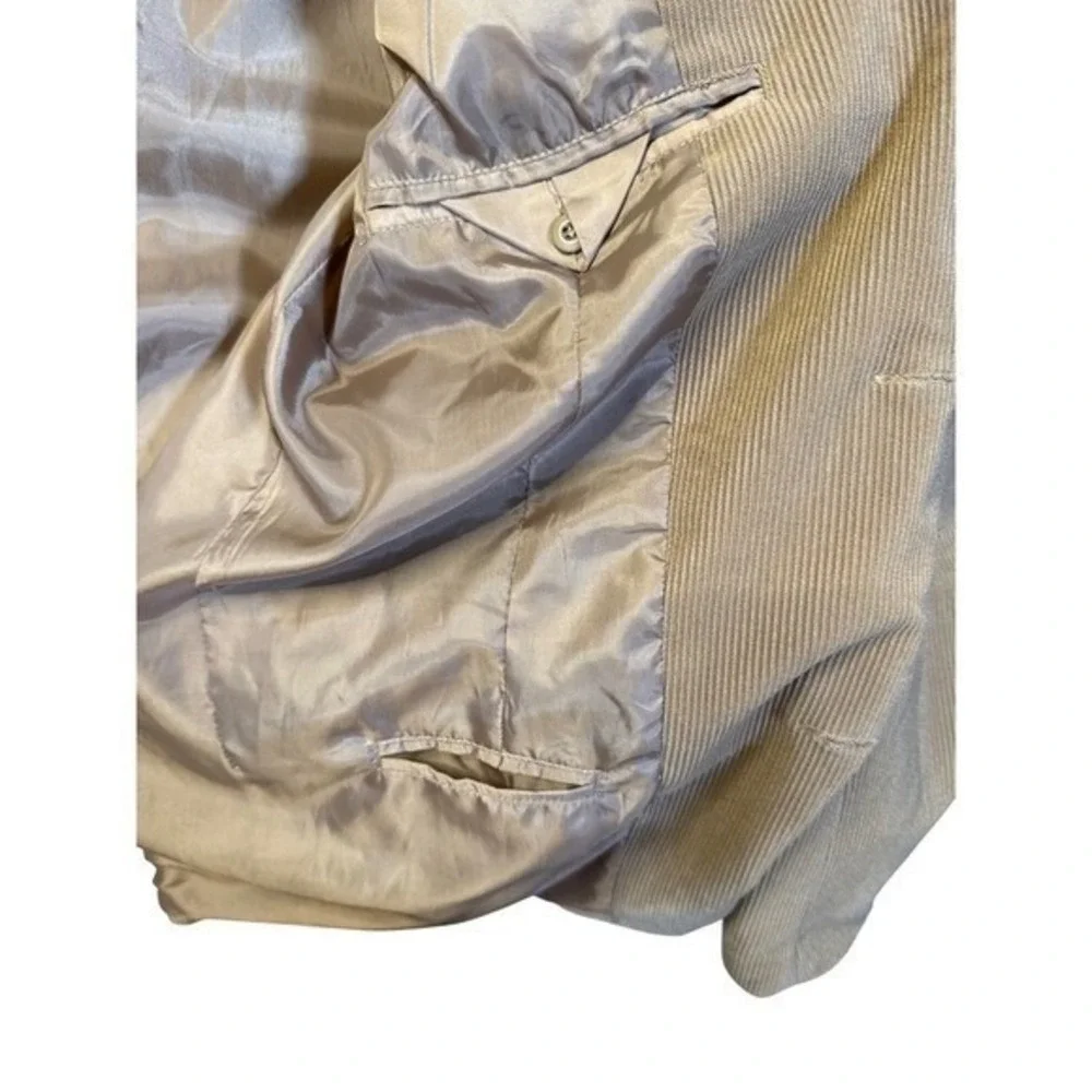 Stag Hill by Hoboand Tan Corduroy Blazer Jacket Size XL, Vintage,‎ wood buttons